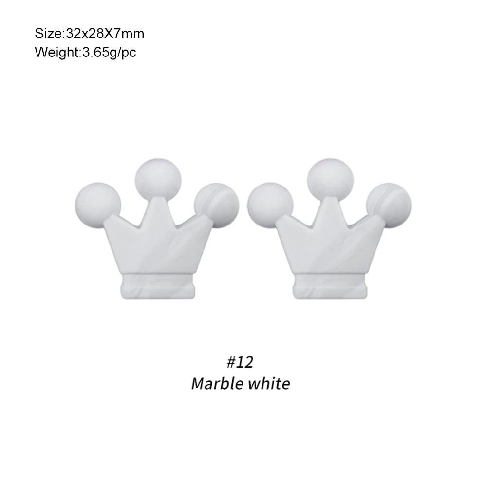 Kivoct 10pcs Crown Bowknot Silicon Beads Bow Tie Beads For Jewelry Making DIY DIY Necklace Necklace KeyChain Accessories