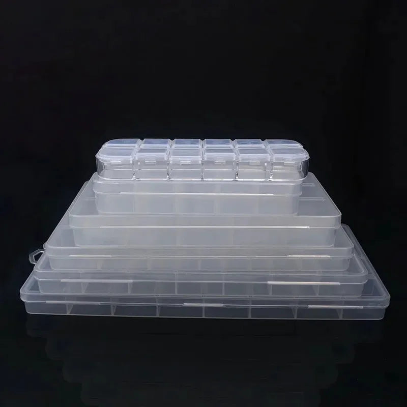 6–32 Compartment Plastic Storage Organizer Box for Beads, Jewelry & Craft Supplies