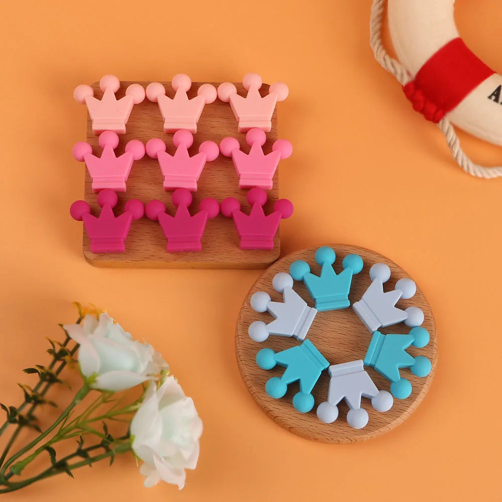 Kivoct 10pcs Crown Bowknot Silicon Beads Bow Tie Beads For Jewelry Making DIY DIY Necklace Necklace KeyChain Accessories