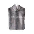 Neo Mint 2025 Brand Fashion Faux Fur Sable Vest Crop Top Autumn Winter Turtleneck Eco Mink Fur Tank Tops Sleeveless Jacket Coat