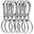 6Pcs Carabiner Clip Keychain Metal Carabiner Shape Key Ring Keyring Key Holder Clips Hook Holder Organizer for Car Keys Finder