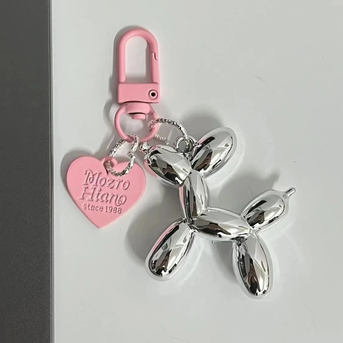 Fashion Punk Y2K Balloon Dog Keychains for Women Bag Pendant Jewelry Trinket Girl's Car Key Ring Key Chain Accessories