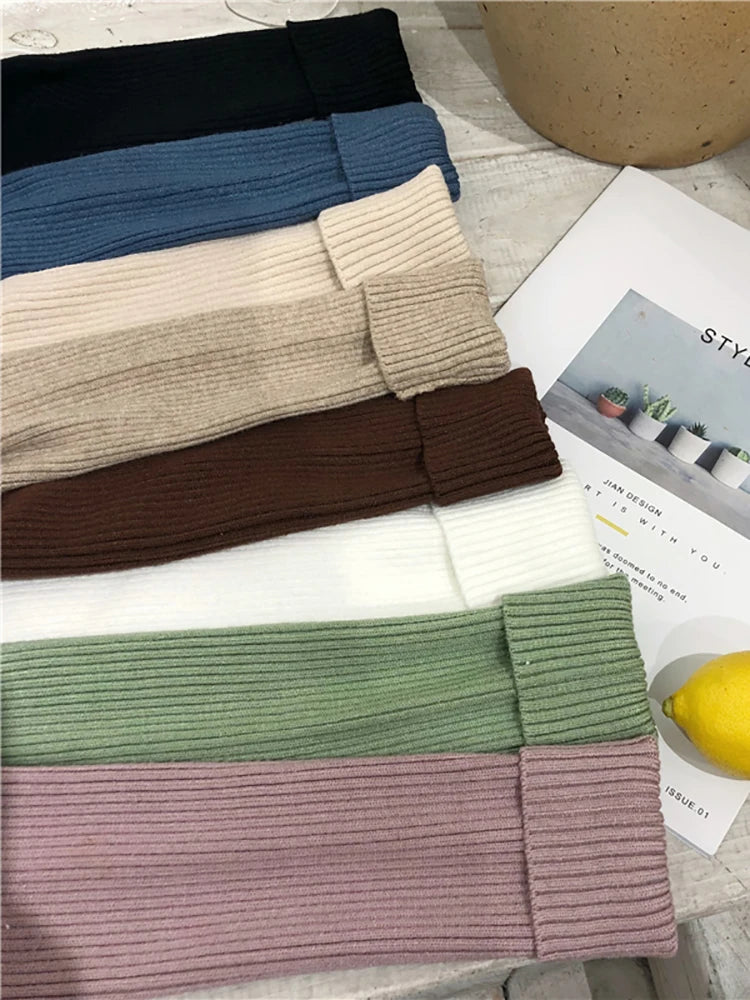 Turtleneck Sweater Womens 2025 Autumn Winter Tops Korean Slim Women Pullover Jumper Knitted Sweater Pull Femme Hiver Truien