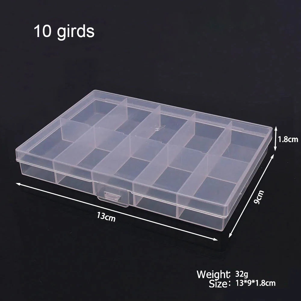 6–32 Compartment Plastic Storage Organizer Box for Beads, Jewelry & Craft Supplies