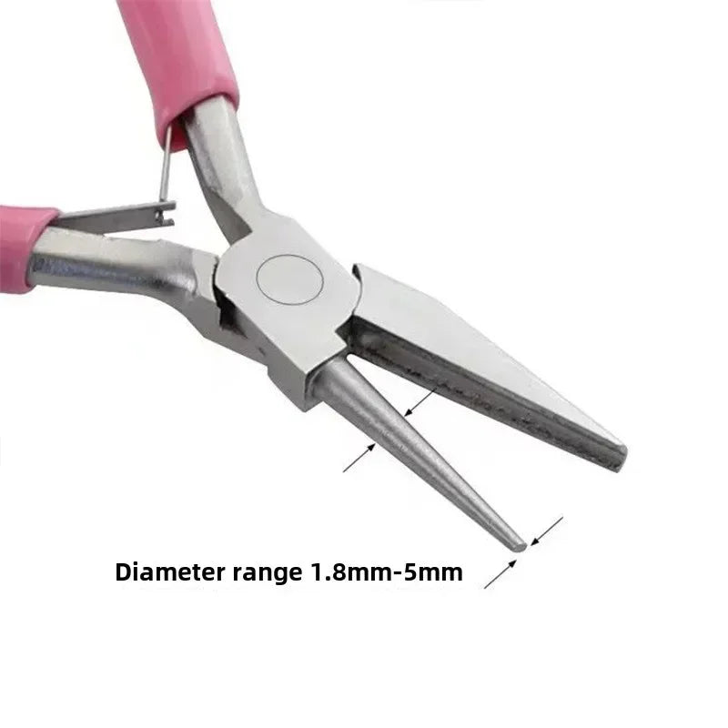 Needle pliers DIY hand accessories tools 5 inch mini pliers,wire winding pliers,jewelry pliers, half groove and half round mouth