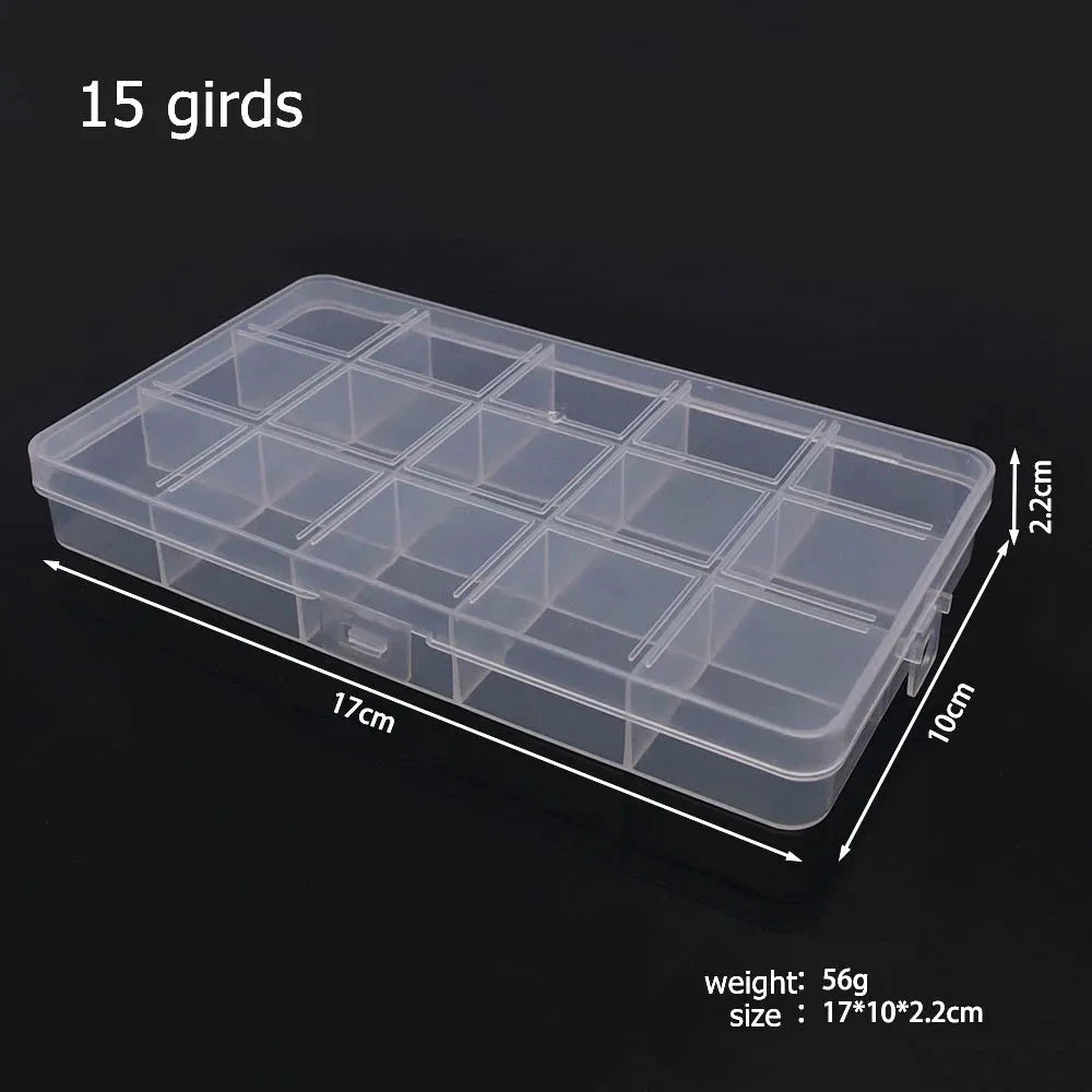 6–32 Compartment Plastic Storage Organizer Box for Beads, Jewelry & Craft Supplies