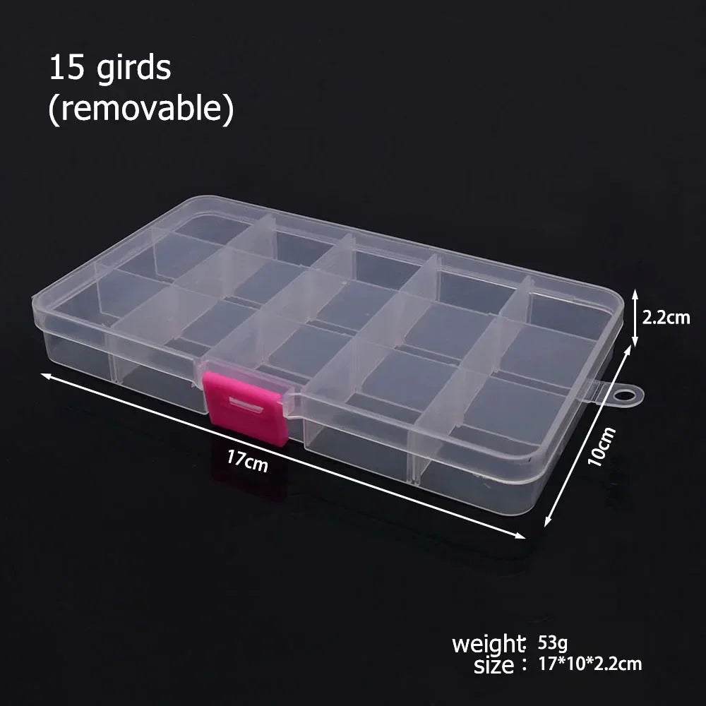 6–32 Compartment Plastic Storage Organizer Box for Beads, Jewelry & Craft Supplies