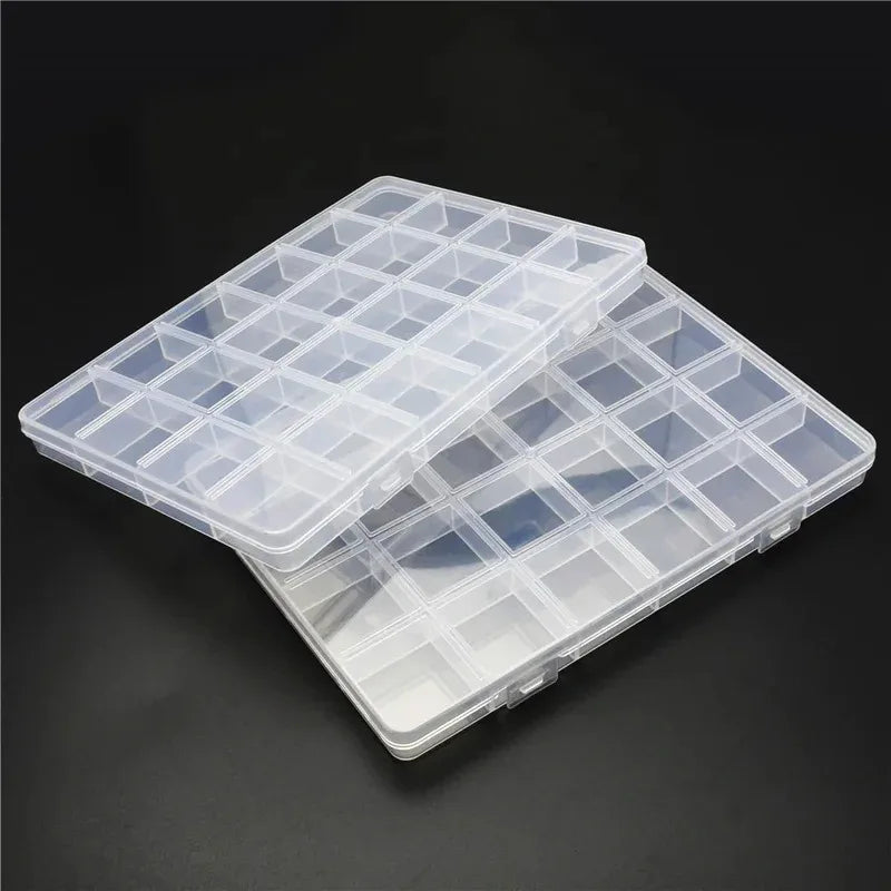 6–32 Compartment Plastic Storage Organizer Box for Beads, Jewelry & Craft Supplies