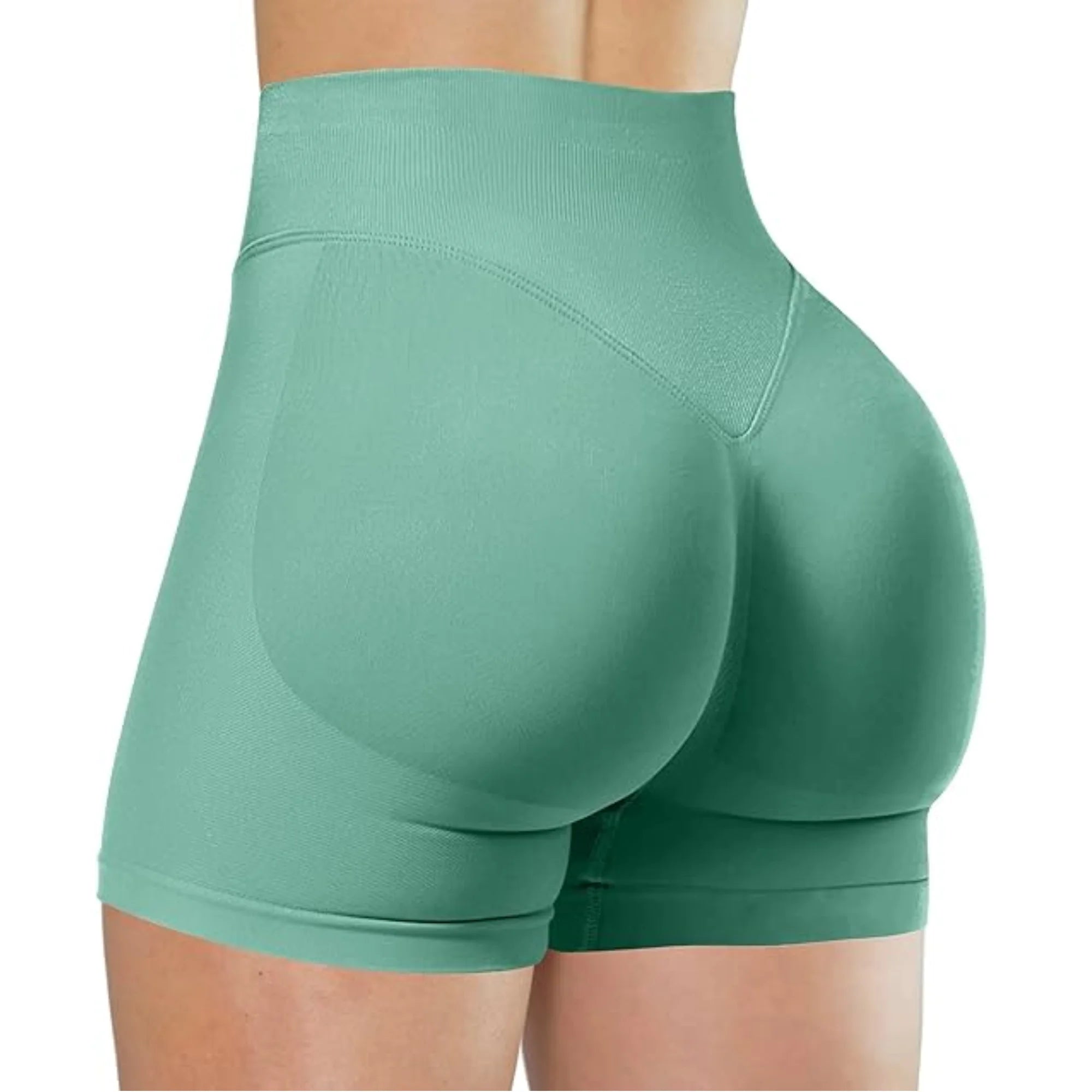 Summer High Waisted Yoga Shorts Fashionable and Sexy Running Fitness Pants Solid Color Yoga Leggings