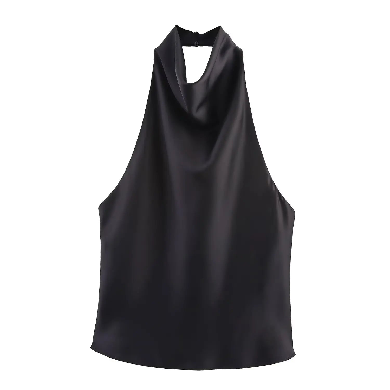TFMLN 2025 Women Sexy Halter Top Spring Summer Sexy Backless High Street Waistcoat Female Fashion Solid Elegant Halter Neck Tops