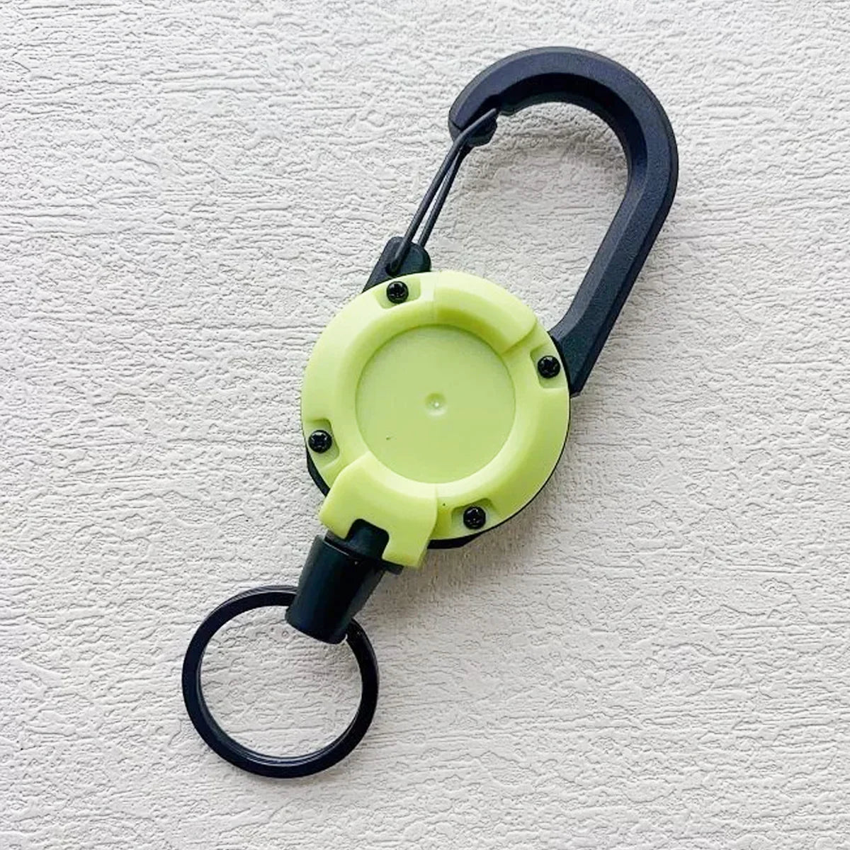 Heavy Duty Retractable Badge Reel Anti-theft Metal Easy-to-pull Buckle Rope Elastic Keychain Sporty Retractable Key Ring Tools