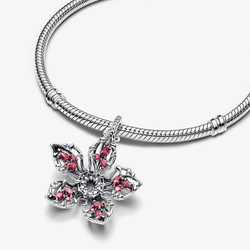 Game Theme 925 Sterling Silver Flying Dragon&Egg&Throne&Night Light Heart&Ice Fire Bead&Wolf Head&Magic Flower Monster Charm