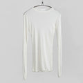 Sexy Thin See Through T Shirt Women Plain Elastic Basic Long Sleeve Casual Tops Female Slim Fit Daily Party Nightwear