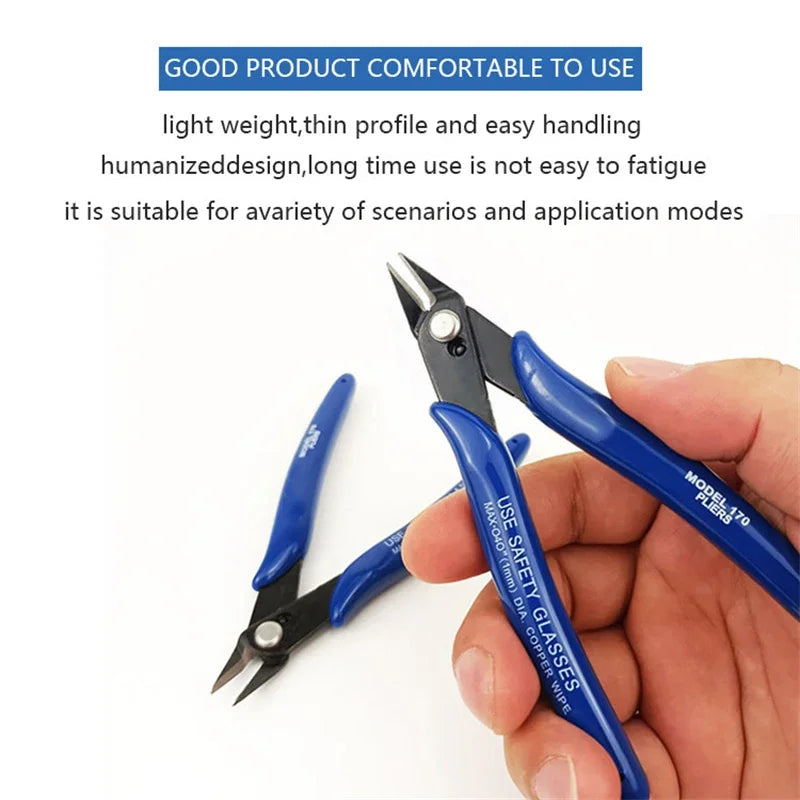Bomurphy Diagonal Pliers Carbon Steel Pliers Electrical Wire Cable Cutters , Wire Snips for Electronics Soft Copper Jewelry