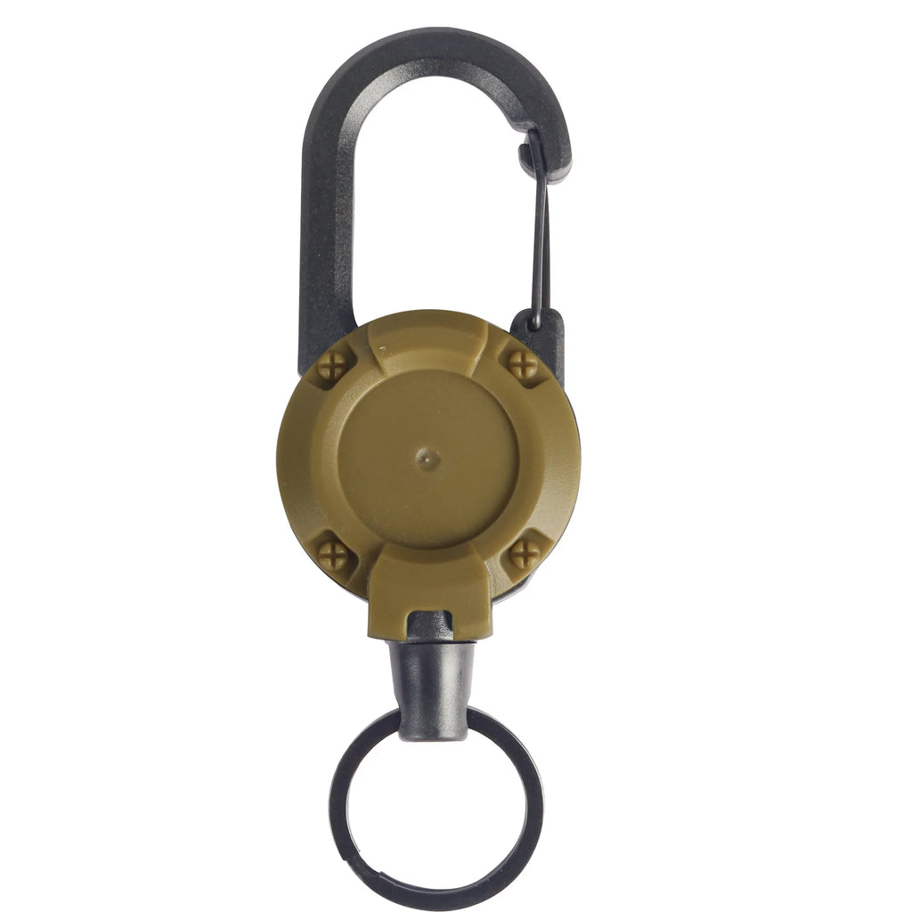 Heavy Duty Retractable Badge Reel Anti-theft Metal Easy-to-pull Buckle Rope Elastic Keychain Sporty Retractable Key Ring Tools