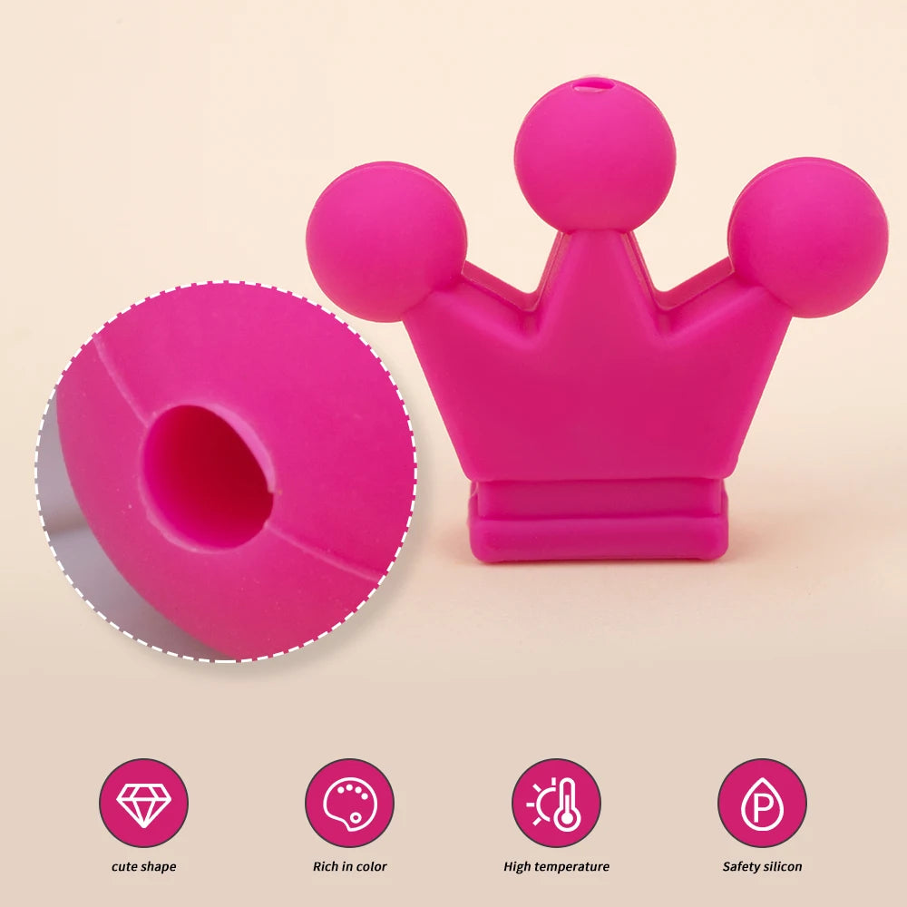 Kivoct 10pcs Crown Bowknot Silicon Beads Bow Tie Beads For Jewelry Making DIY DIY Necklace Necklace KeyChain Accessories