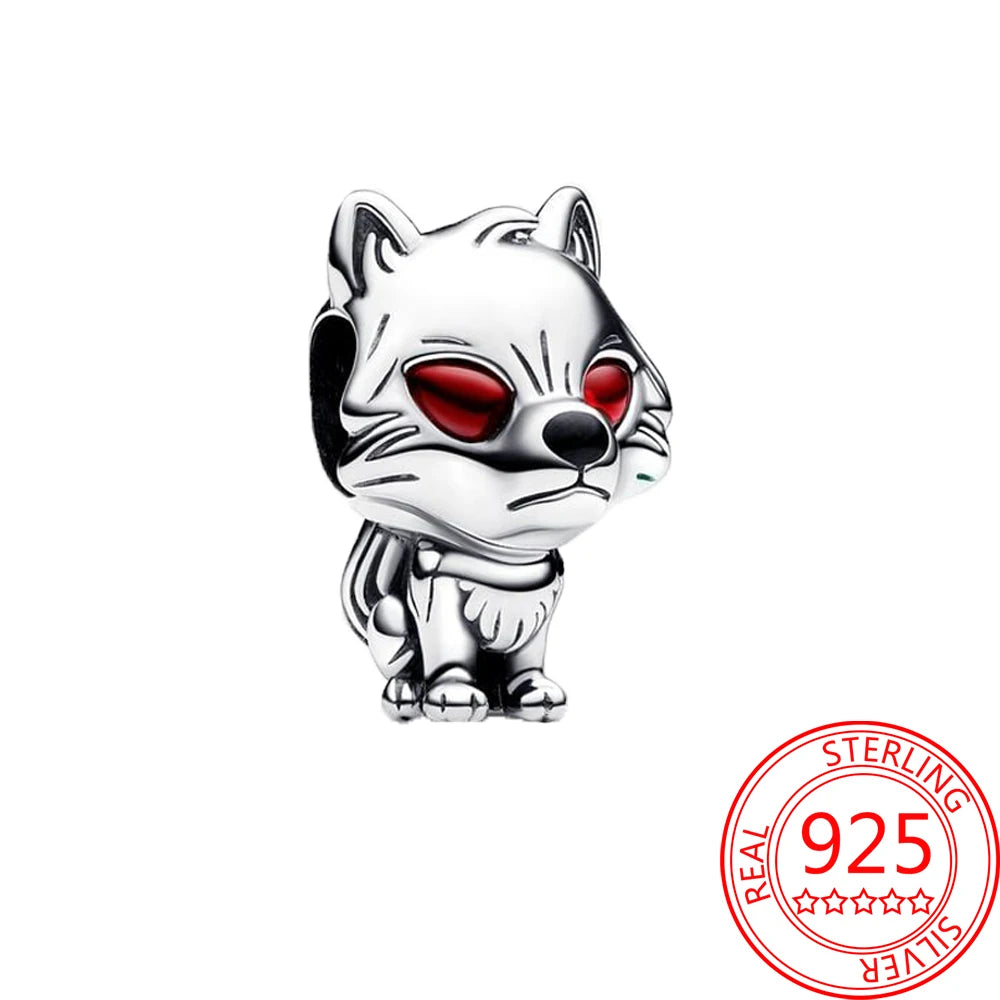 Game Theme 925 Sterling Silver Flying Dragon&Egg&Throne&Night Light Heart&Ice Fire Bead&Wolf Head&Magic Flower Monster Charm