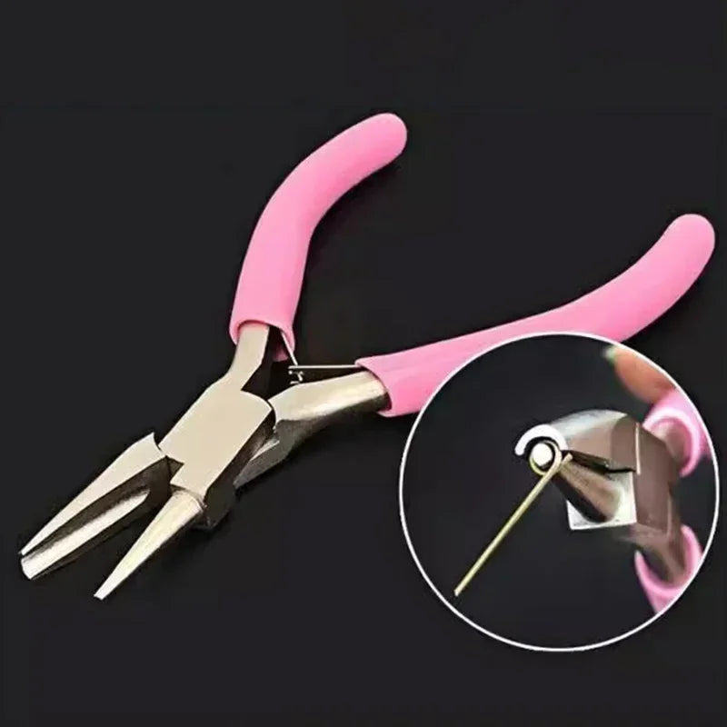 Needle pliers DIY hand accessories tools 5 inch mini pliers,wire winding pliers,jewelry pliers, half groove and half round mouth