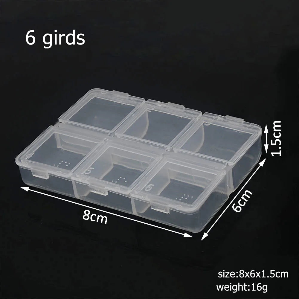 6–32 Compartment Plastic Storage Organizer Box for Beads, Jewelry & Craft Supplies
