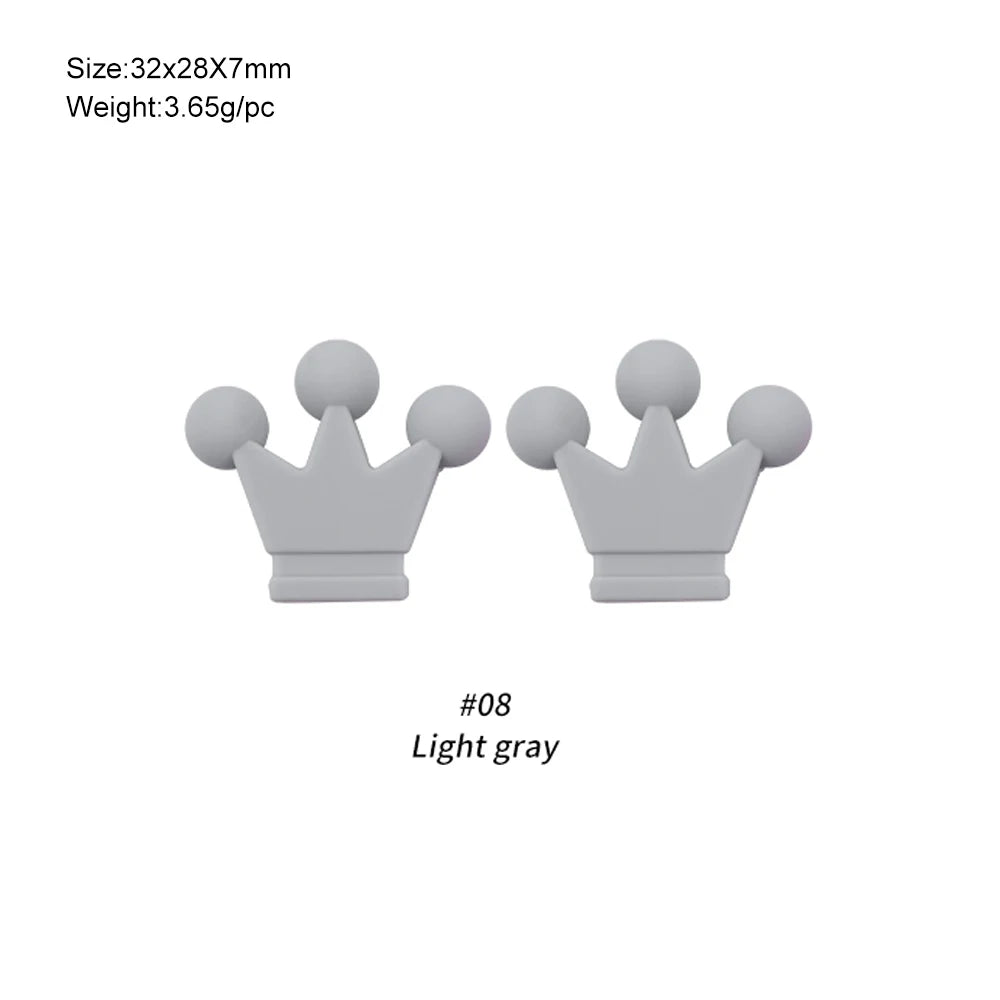 Kivoct 10pcs Crown Bowknot Silicon Beads Bow Tie Beads For Jewelry Making DIY DIY Necklace Necklace KeyChain Accessories