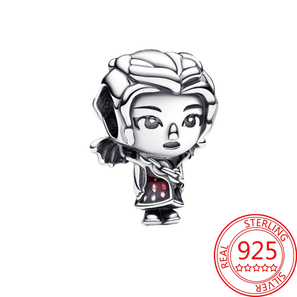 Game Theme 925 Sterling Silver Flying Dragon&Egg&Throne&Night Light Heart&Ice Fire Bead&Wolf Head&Magic Flower Monster Charm