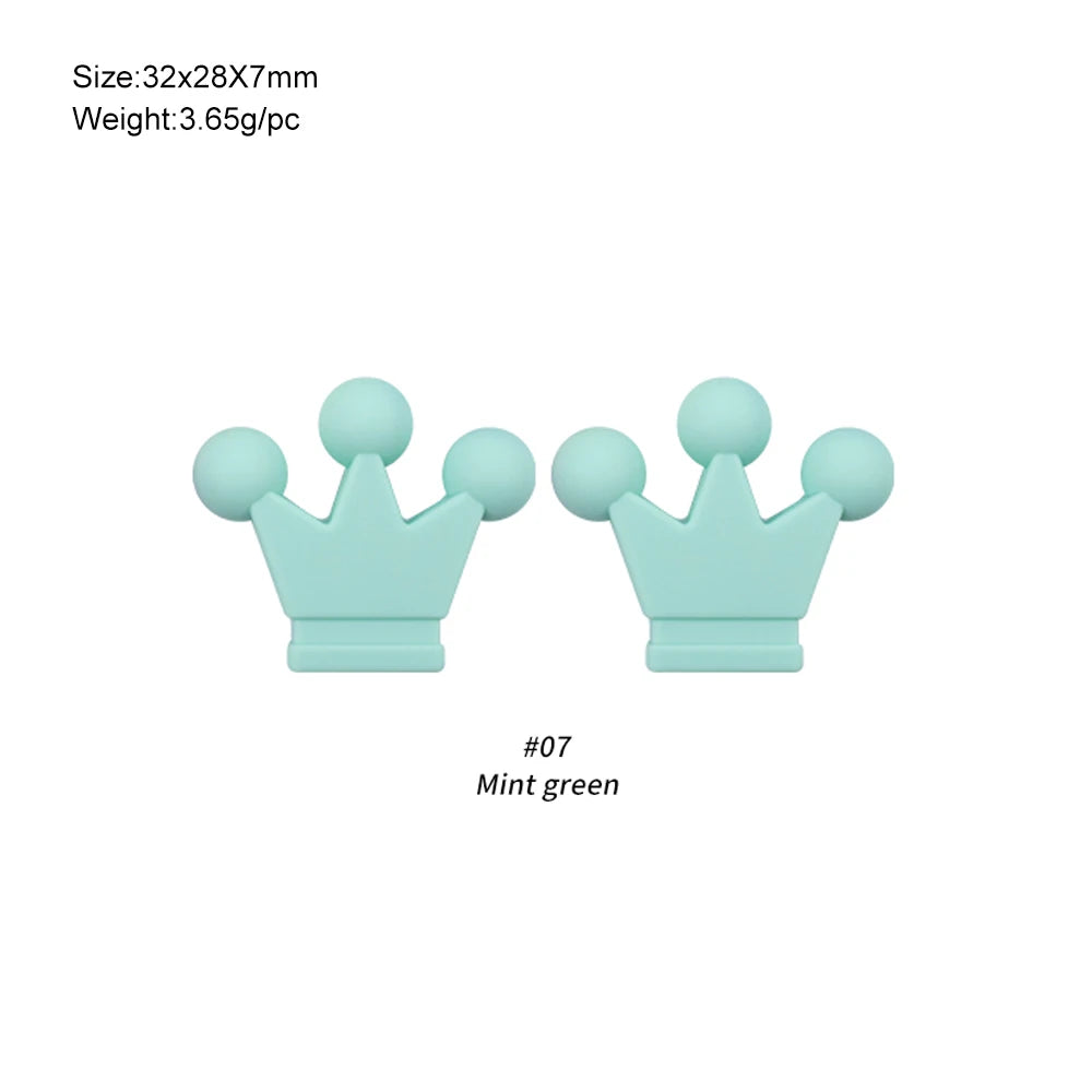 Kivoct 10pcs Crown Bowknot Silicon Beads Bow Tie Beads For Jewelry Making DIY DIY Necklace Necklace KeyChain Accessories