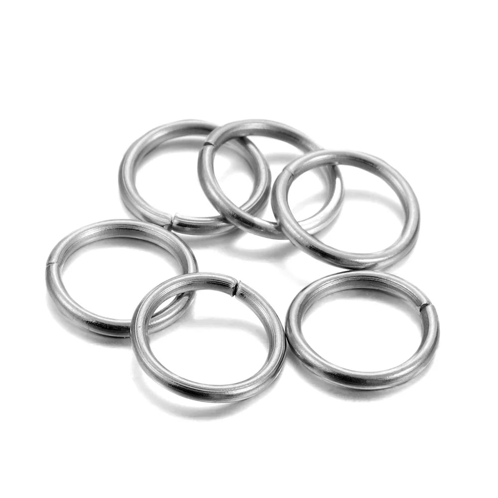200Pcs 3-10mm Stainless Steel Split Ring Open Single Loops Jump Rings Connectors for DIY Jewelry Making Findings Accessories