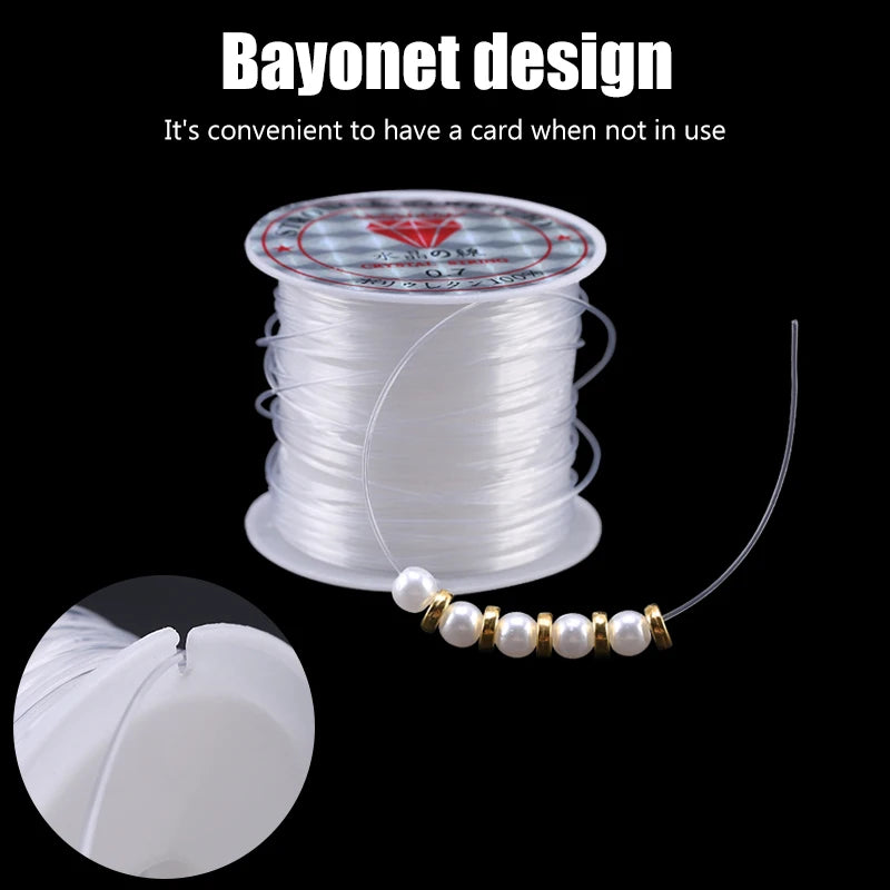100M Plastic Crystal DIY Beading Fishing Line No Elastic Cord Rope For Jewelry Making Supplies Wire Jeweleri String Thread