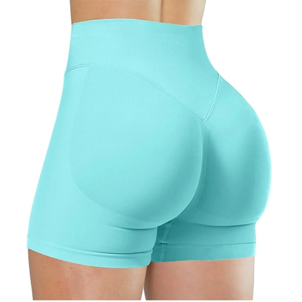Summer High Waisted Yoga Shorts Fashionable and Sexy Running Fitness Pants Solid Color Yoga Leggings