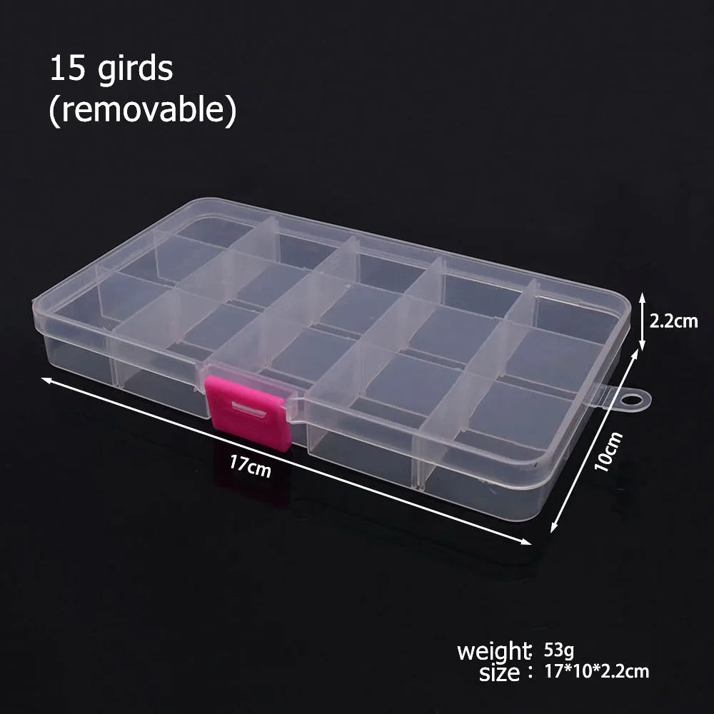 6–32 Compartment Plastic Storage Organizer Box for Beads, Jewelry & Craft Supplies