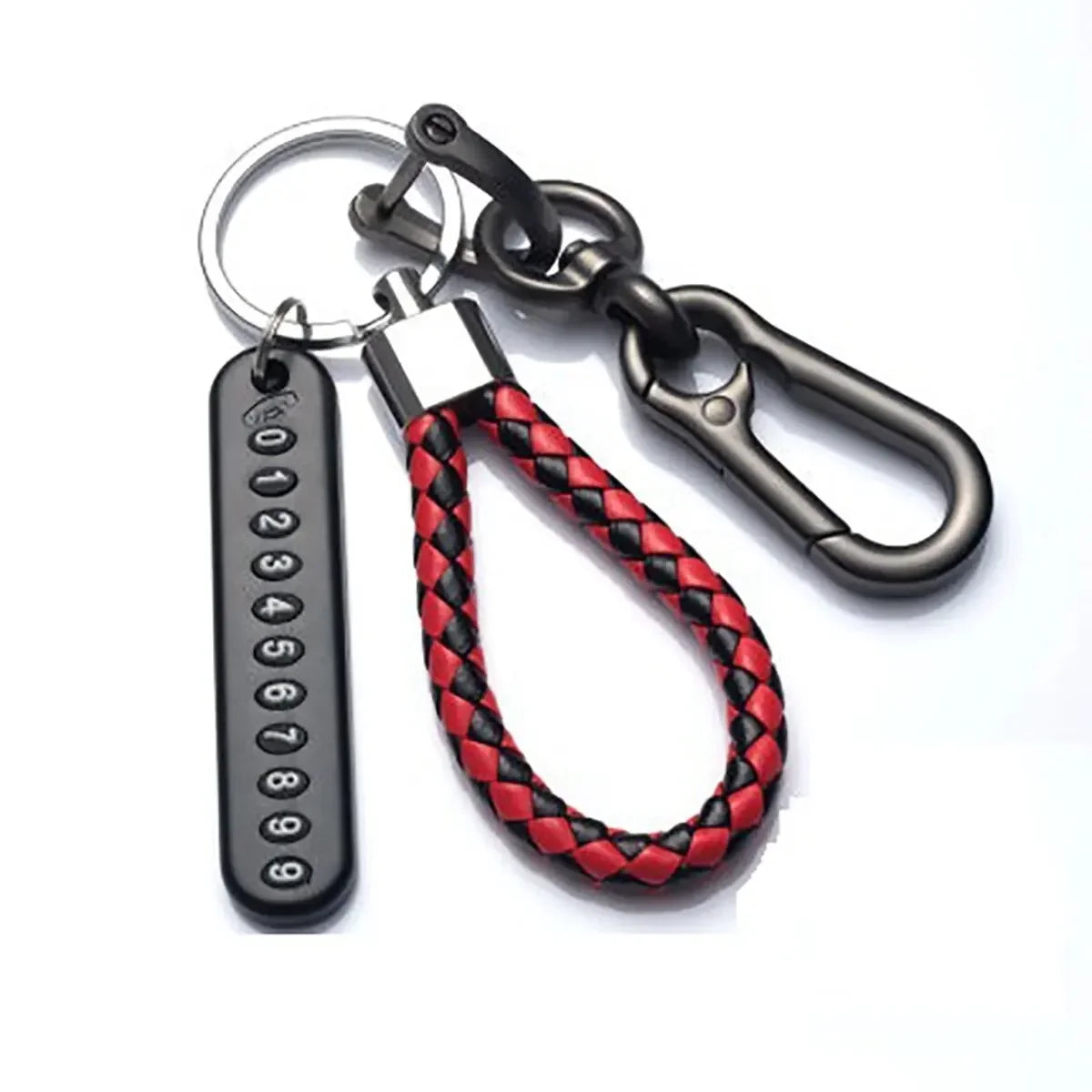 Mobile Phone Number Plate Woven Rope Car Key Anti-loss Phone DIY Pendant Men's and Women's 8-shaped Key Chain Key Chain