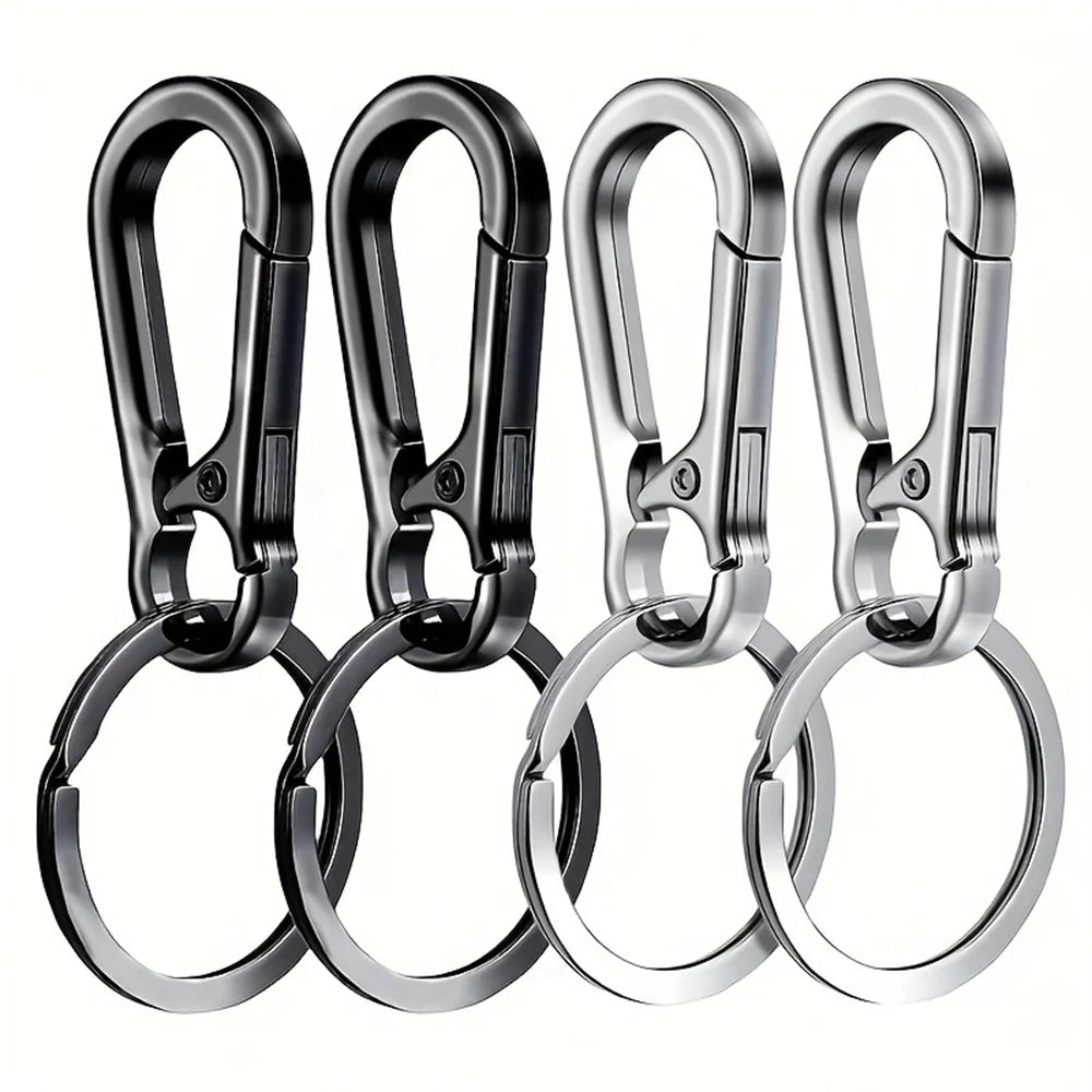 6Pcs Carabiner Clip Keychain Metal Carabiner Shape Key Ring Keyring Key Holder Clips Hook Holder Organizer for Car Keys Finder