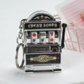 Fruit Machine Keychain Lucky Charm Keychains Mini Casino Pendant Bag Charm Novelty Gifts for Kids Adults