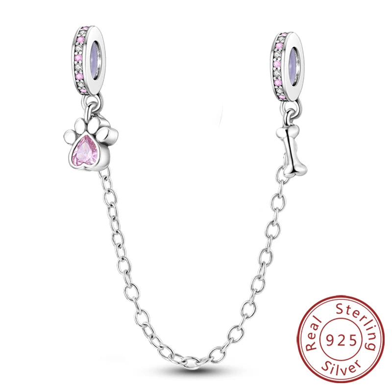 New 925 Sterling Silver Charm Beads Dog Cat Pets Pendant Fit Original Bracelet Necklace DIY Charm Jewelry Making
