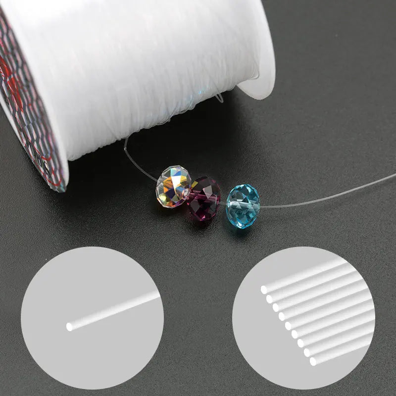 100M Plastic Crystal DIY Beading Fishing Line No Elastic Cord Rope For Jewelry Making Supplies Wire Jeweleri String Thread