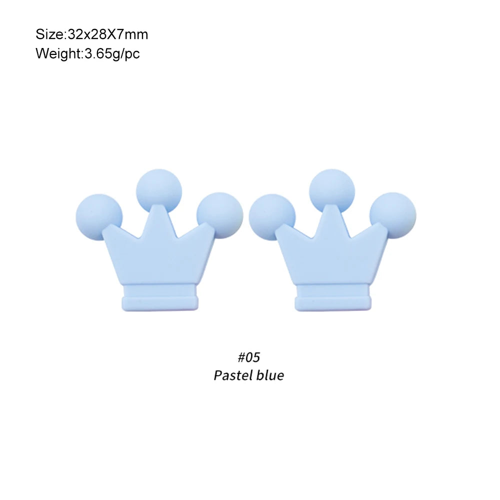 Kivoct 10pcs Crown Bowknot Silicon Beads Bow Tie Beads For Jewelry Making DIY DIY Necklace Necklace KeyChain Accessories