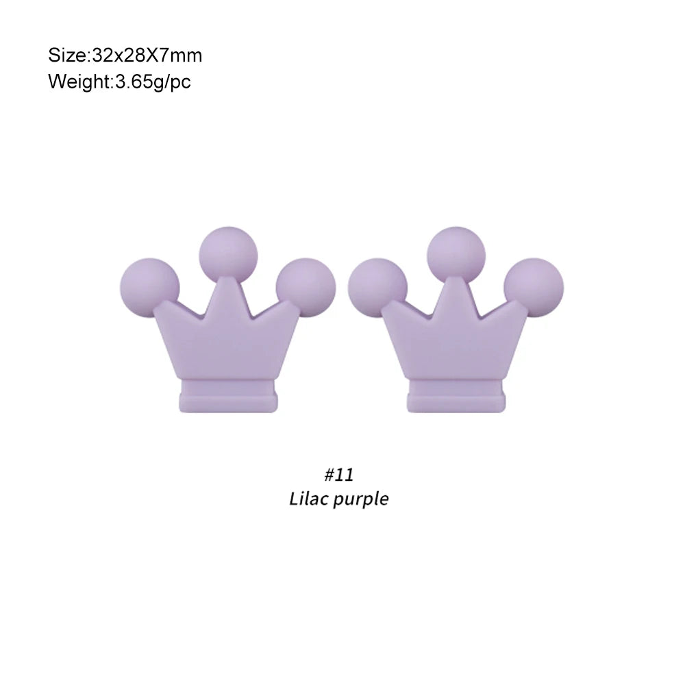 Kivoct 10pcs Crown Bowknot Silicon Beads Bow Tie Beads For Jewelry Making DIY DIY Necklace Necklace KeyChain Accessories