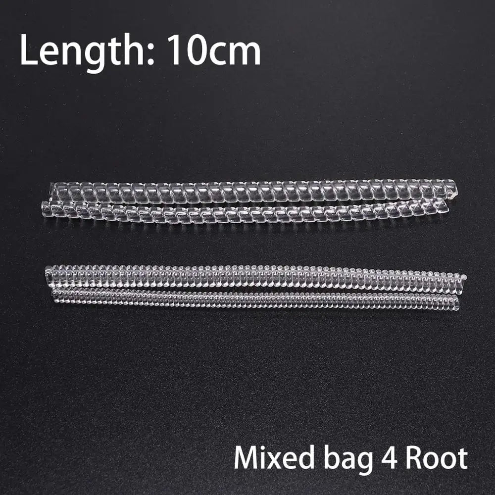 4pcs/lot Transparent Spiral Based Ring Tools Spring Coil Ring Size Adjuster Guard Tightener Reducer Resizing Tool For Jewelry