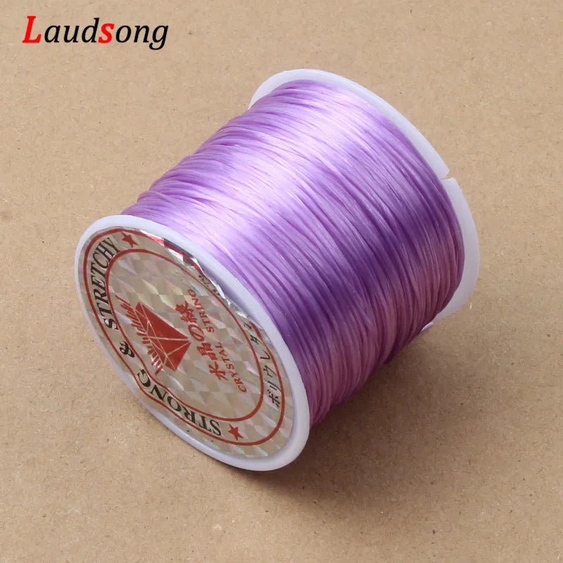 60M 0.5-1.2mm Strong Elastic Crystal Beading Cord Bracelet Necklace Stretch Thread String For Jewelry Making Diy Flexible Line