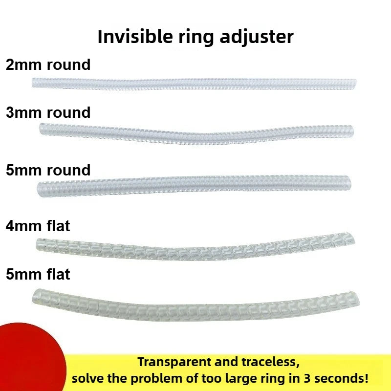 Universal Ring Adjuster - Invisible Anti-Slip No Damage Ring Sizer for All Ring Sizes Jewelry