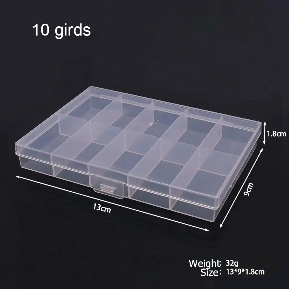 6–32 Compartment Plastic Storage Organizer Box for Beads, Jewelry & Craft Supplies