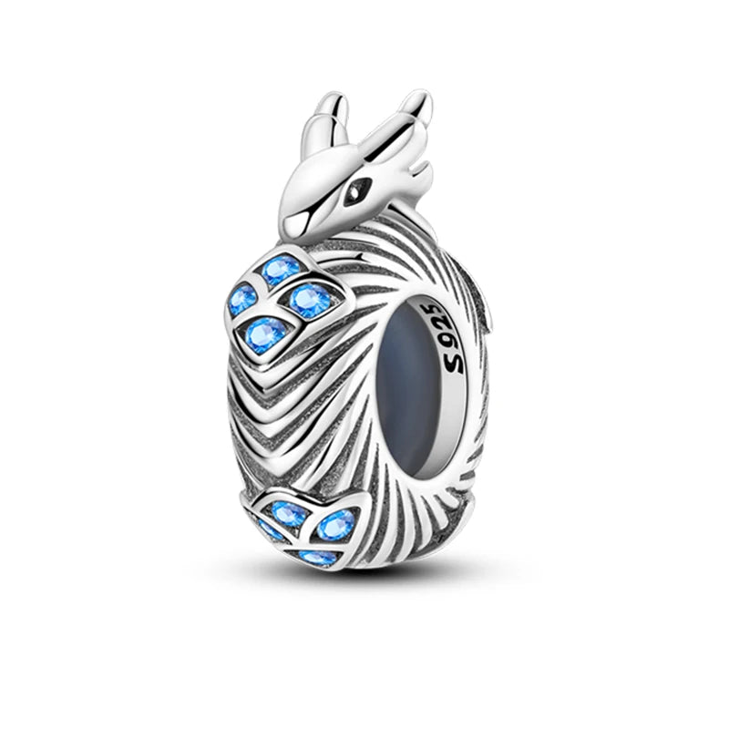 925 Sterling Silver Silicone Spacer Stopper Beads Charms Jewelry Fit Original 925 Bracelet For Women DIY Gift Party