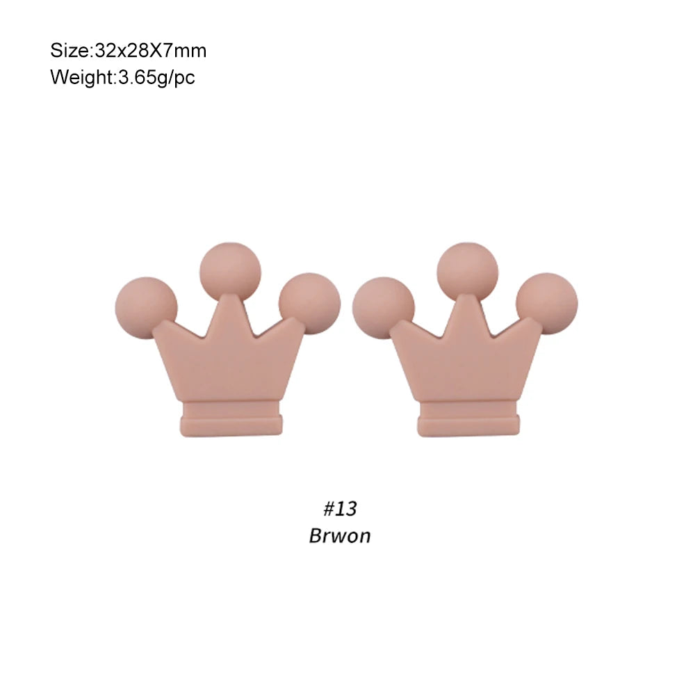 Kivoct 10pcs Crown Bowknot Silicon Beads Bow Tie Beads For Jewelry Making DIY DIY Necklace Necklace KeyChain Accessories