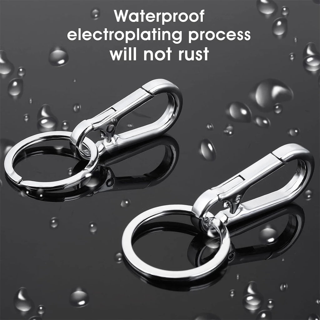 6Pcs Carabiner Clip Keychain Metal Carabiner Shape Key Ring Keyring Key Holder Clips Hook Holder Organizer for Car Keys Finder