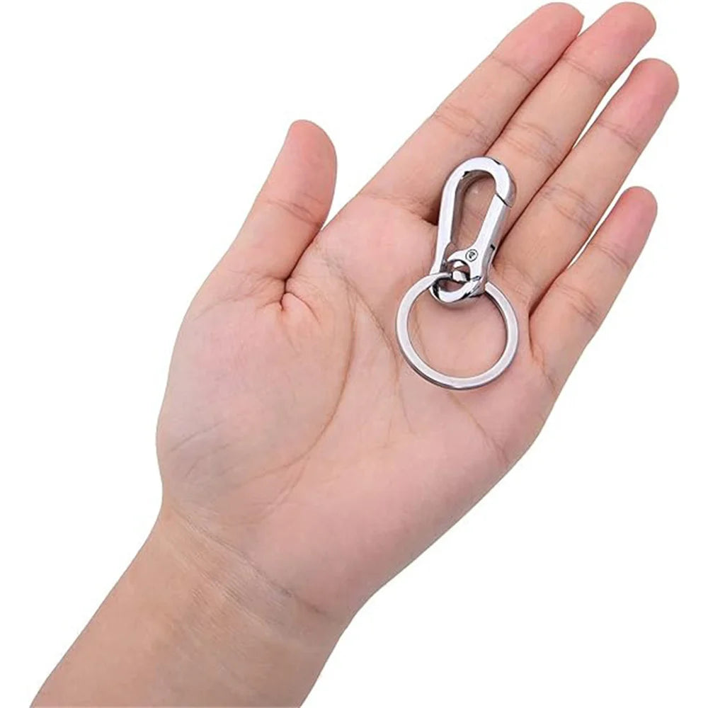 6Pcs Carabiner Clip Keychain Metal Carabiner Shape Key Ring Keyring Key Holder Clips Hook Holder Organizer for Car Keys Finder